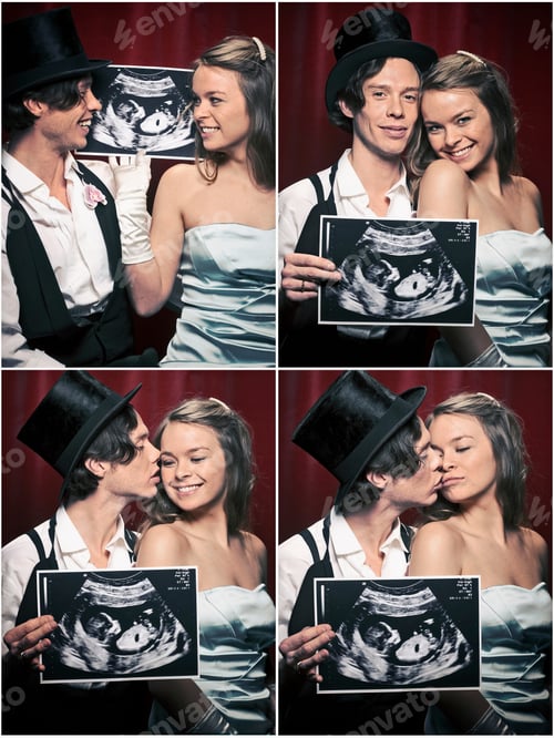Preview: Photo booth picture of newlywed couple