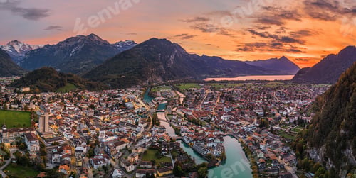Preview: Interlaken, Switzerland Overlooking the Aare River