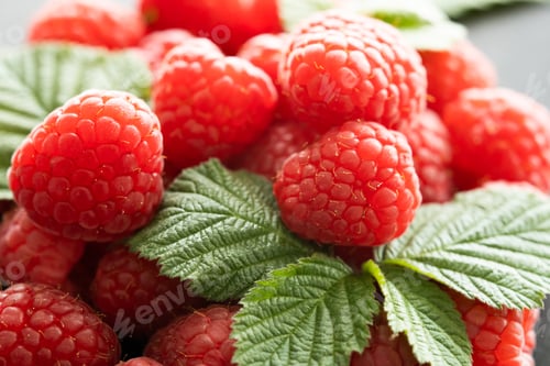 Preview: Fresh red raspberries