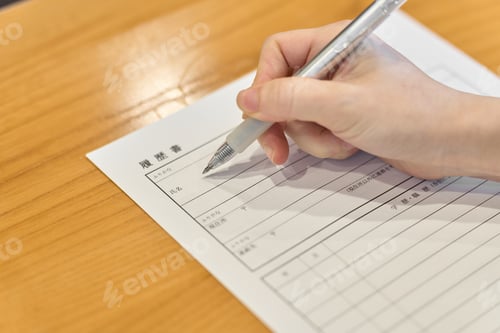 Preview: A woman filling out a resume