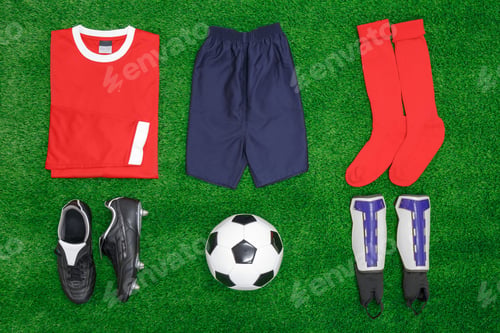 Preview: Football Soccer flat lay
