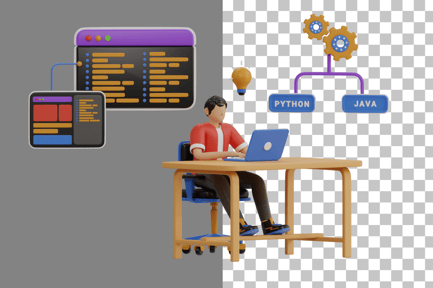 Preview: Backend Developer 3D Illustration