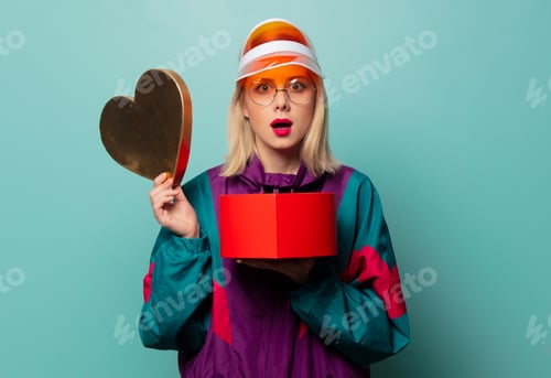 Preview: Style woman with heart shape gift