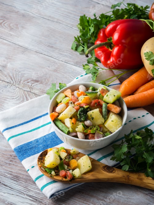 Preview: Frozen vegetables prepared for quick meals