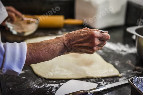 Preview: A seasoned home baker prepares dough for cinnamon rolls.