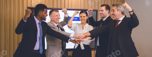 Preview: Celebrate victory to business success with colleagues. co-worker partner Business celebration party