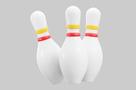 Preview: Three bowling pins.