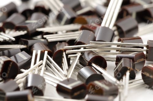 Preview: Electronic transistors on a light background