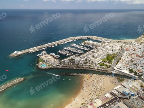 Preview: Aerial view of Puerto de Mogan Resort in Gran Canaria, Spain.