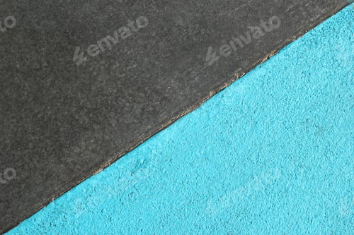 Preview: Blue and gray textured surface of asphalt for abstract background, top view.