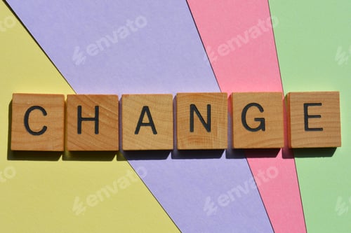 Preview: Change, word as banner headline