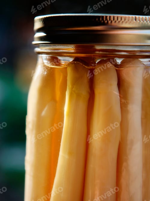 Preview: Jar of pickled white asparagus