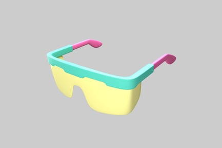 Visualização: Óculos de proteção de laboratório de ciências retrô