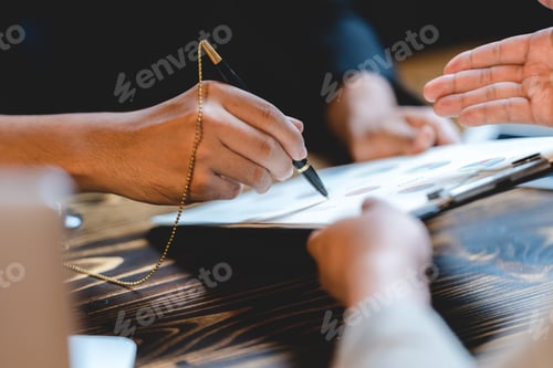 Preview: business approve and certificate concept, confirmation of business marketing document permit