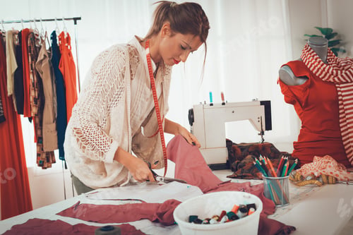 Preview: Young Woman Tailor At Work