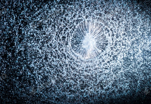 Preview: Black and white photo fantastic web broken glass