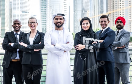 Preview: Mixed business team making agreements on future business plans