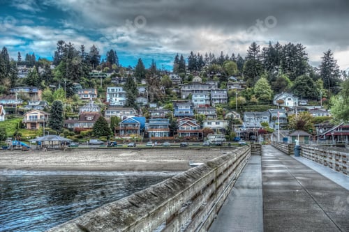 Preview: An Hdr Image Of Homes In Dash Point, Washington.