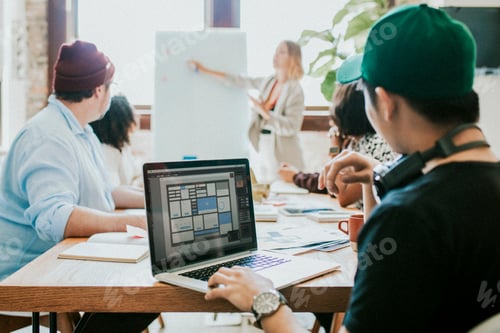 Preview: Diverse people in a meeting presentation