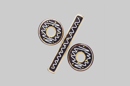 Preview: Chocolate donut percentage symbol icon