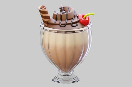 Preview: A Delicious Chocolate Milkshake With Whipped Cream And Cherry