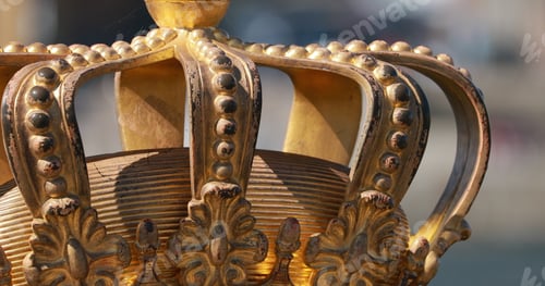 Preview: Stockholm, Sweden. Skeppsholmsbron - Skeppsholm Bridge With Its Famous Golden Crown. Popular Place