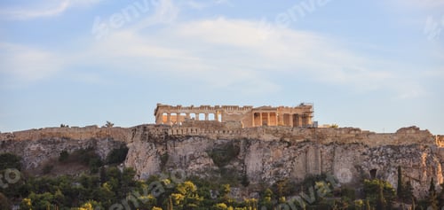 Preview: Athens, Greece. Acropolis rock and Parthenon