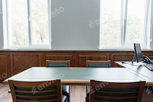 Preview: Luxury executive office with desk and armchairs
