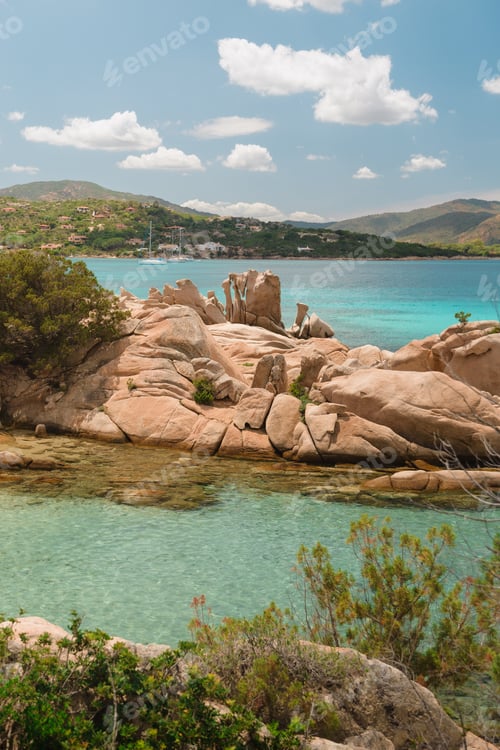 Preview: Sardinia coastline embraces turquoise mediterranean sea on sunny summer day