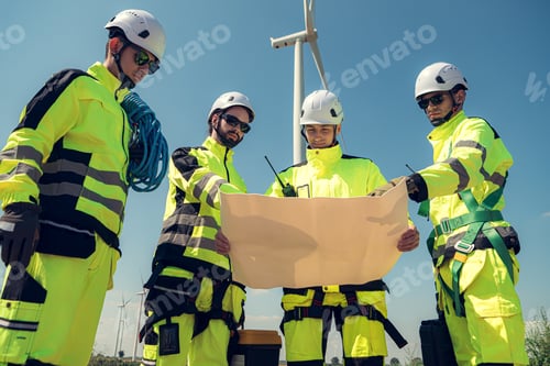 Preview: The engineering and technical team is preparing to install a large wind turbine