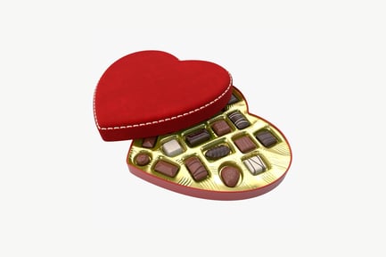 Preview: Heart-shaped chocolate box with assorted truffles