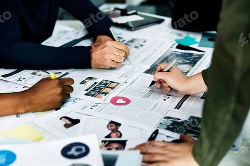 Preview: Group of diverse people brainstorming together