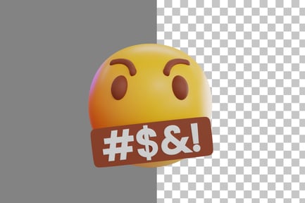 Preview: Saying Rude Emoji 3D Icon