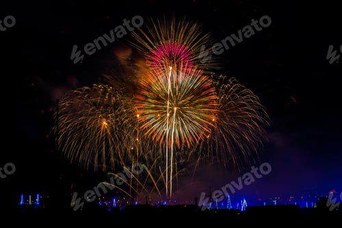 Preview: Fireworks display on the eve of the feast of Our Lady of Mount Carmel, Zurrieq, Malta - tal-Karmnu.