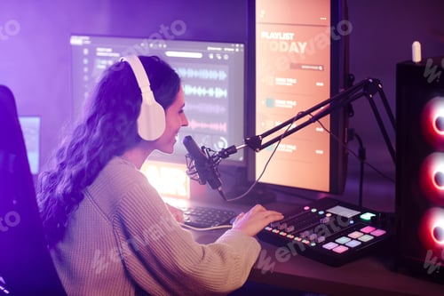 Preview: Joyful Woman Working In Small Radio Station