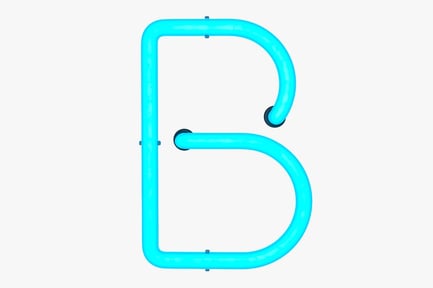 Preview: Radiant Neon Letter B Sign