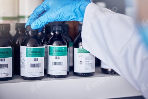Preview: Hand, covid and medical vaccine with a nurse working in a hospital or clinic for treatment in the p