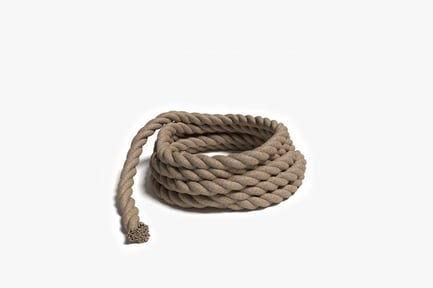Preview: Coiled braided rope with knot and attached spherical element