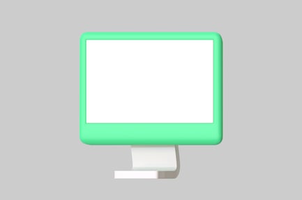 Preview: Minimalist Monitor Display with Rounded Edges
