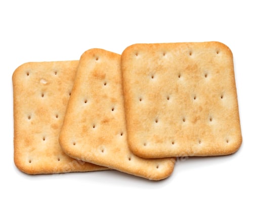 Preview: Dry cracker cookies isolated on white background cutout