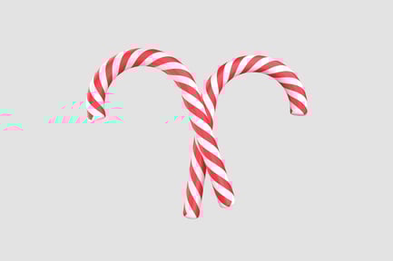 Preview: Candy Cane Ornament 3D Illustration