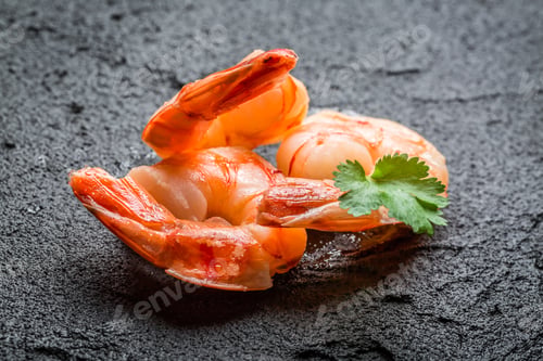 Preview: Closeup of fresh seafood on a stone