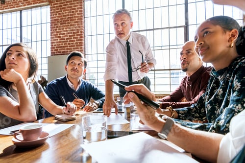 Preview: Businesspeople brainstorming in a meeting