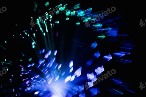 Preview: abstract green on black bokeh background overlay layer.