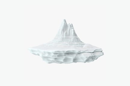 Preview: Floating Arctic Iceberg with Mountainous Peak