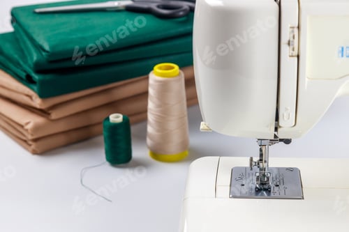 Preview: The fabric and thread for sewing machine.