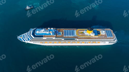 Preview: Cruise Ship, Cruise Liners beautiful white cruise ship above luxury cruise in the ocean sea