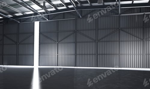 Preview: 3d rendering beautiful empty warehouse