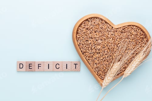 Preview: Wheat grain in a heart shape.