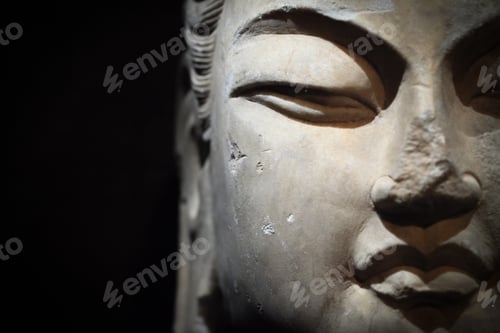 Preview: stone buddha closeup